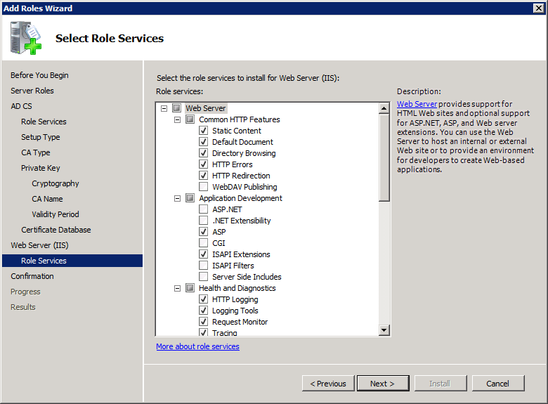 Add Active Directory Certificate Services AD CS Role 12