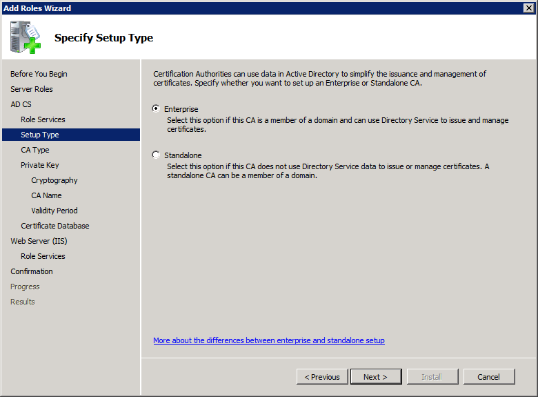 Add Active Directory Certificate Services AD CS Role 4