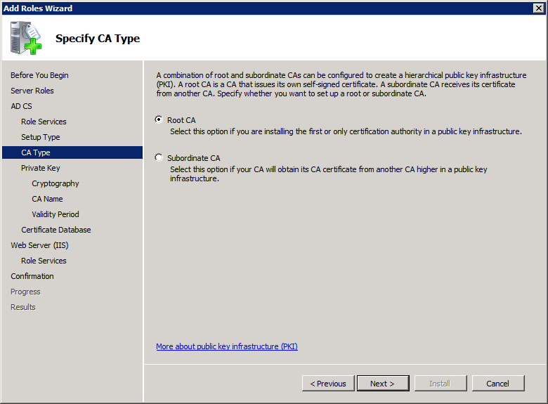 Add Active Directory Certificate Services AD CS Role 5