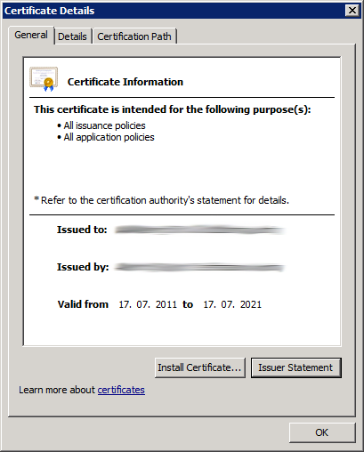 Check Root CA Certificate is OK (Step 2)