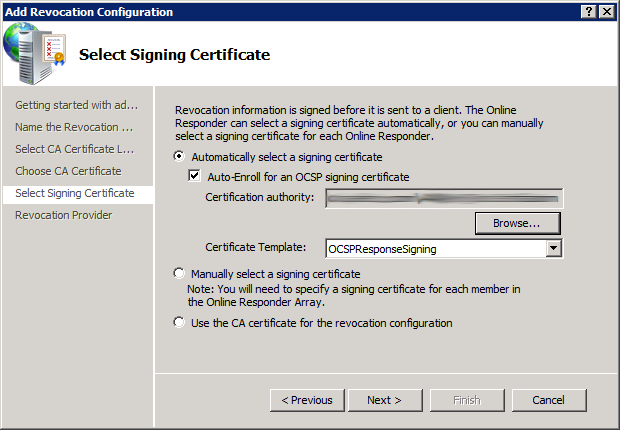 OCSP - Add Revocation Configuration 6