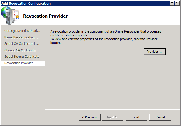 OCSP - Add Revocation Configuration 7
