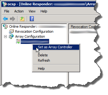 OCSP - Set as Array Controller